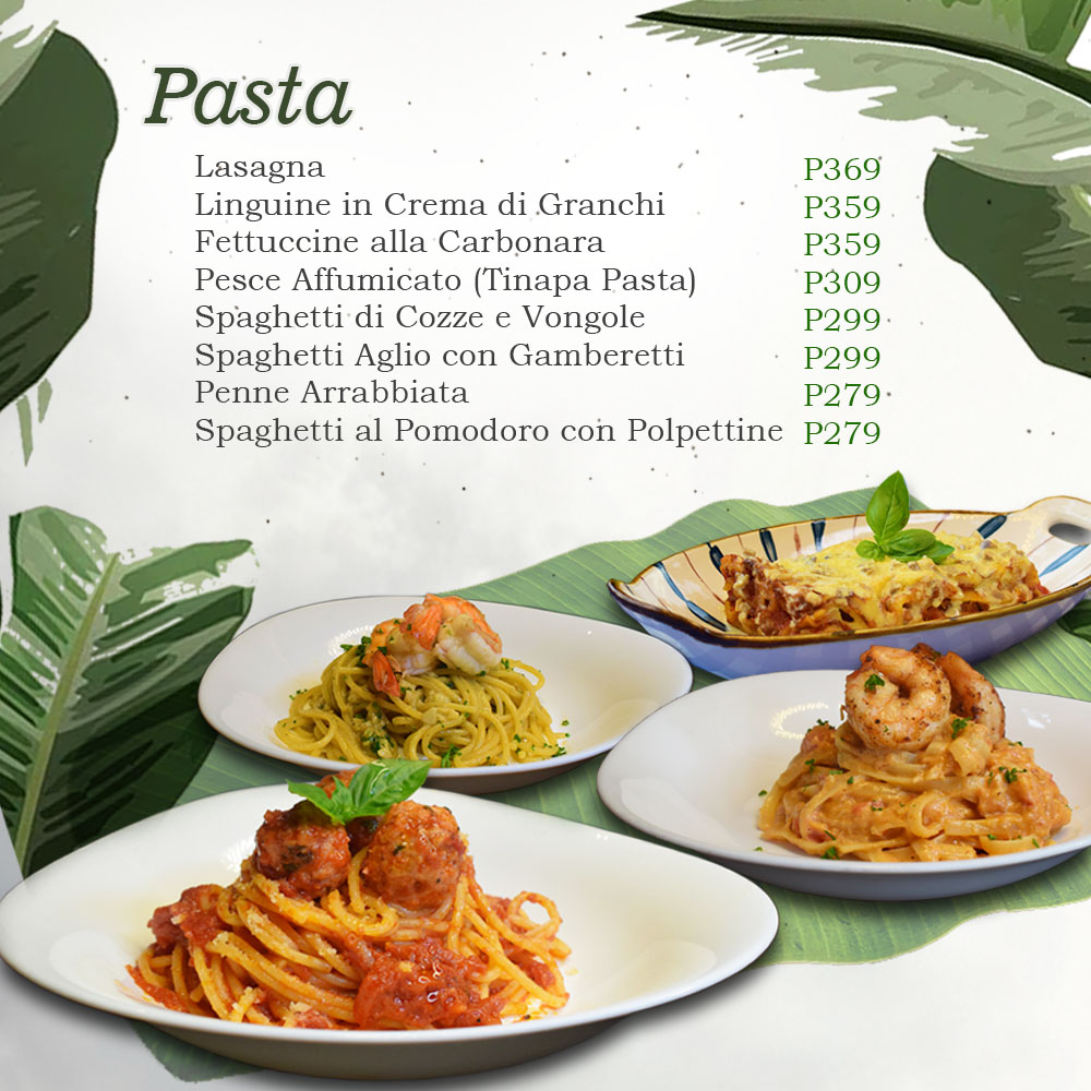 menu web sitepasta