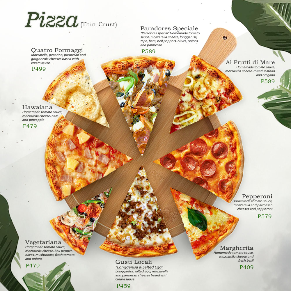 menu web sitepizza